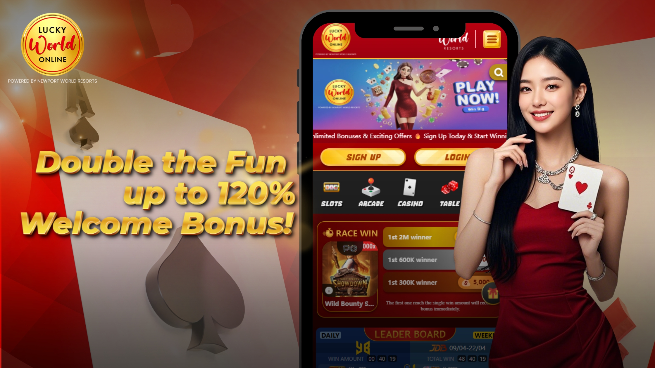 Lucky World Online Welcome Bonus