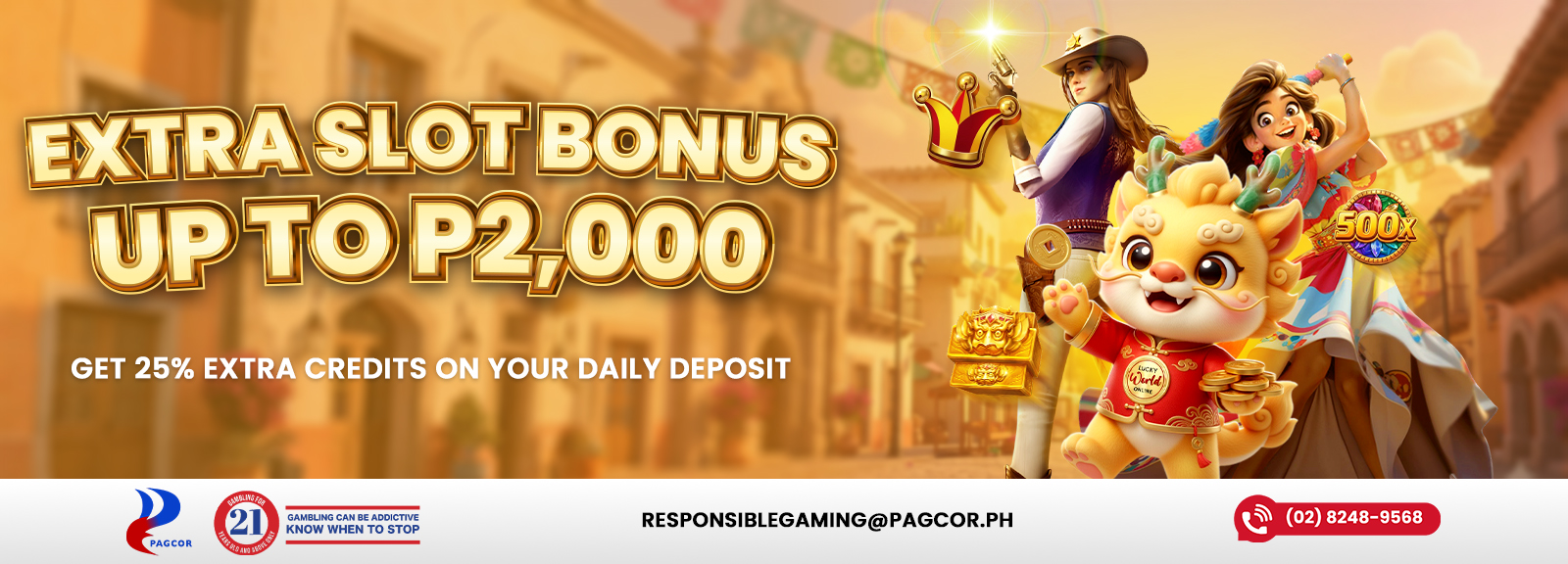 slots bonus at Lucky World Online